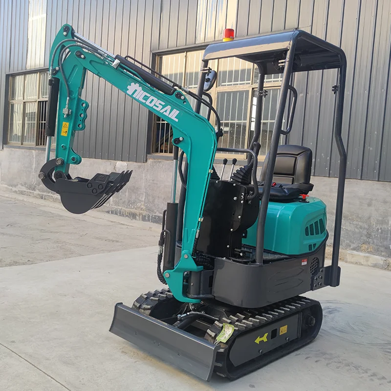 Großhandel maßgeschneiderter 1,2 Tonnen hydraulischer Kleinbagger 1000 kg landwirtschaftlicher Obstgarten 1 Tonnen Grabenbagger okw12 Diesel Minibagger