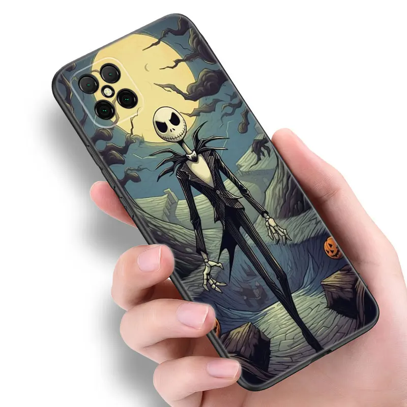 Jack Skellington Black Silicone Phone Case For Huawei Nova 11 12 Ultra 9 10 SE Pro 11E 11i 12i Y70 Plus Y60 Y61 Y71 Y72 Y90 Y91