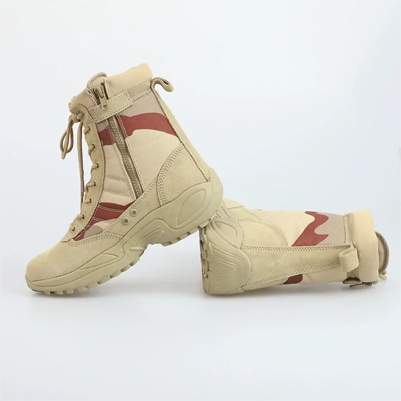 Genuine Leather Tactical Boots Men's Boots Desert Combat Boots Outdoor Hiking Boots Ankle Shoes Men Tactical Boots