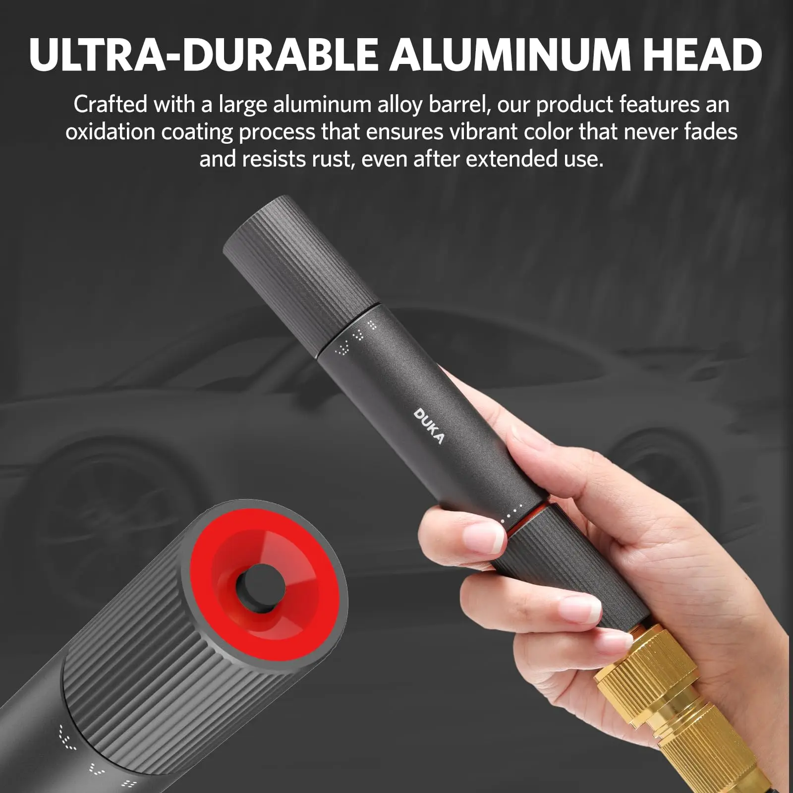 ATuMan Garden Hose High Pressure Nozzle Adjustable Water Gun Cleaner with 3X Retractable Hose for Car Washing Garden Cleaning