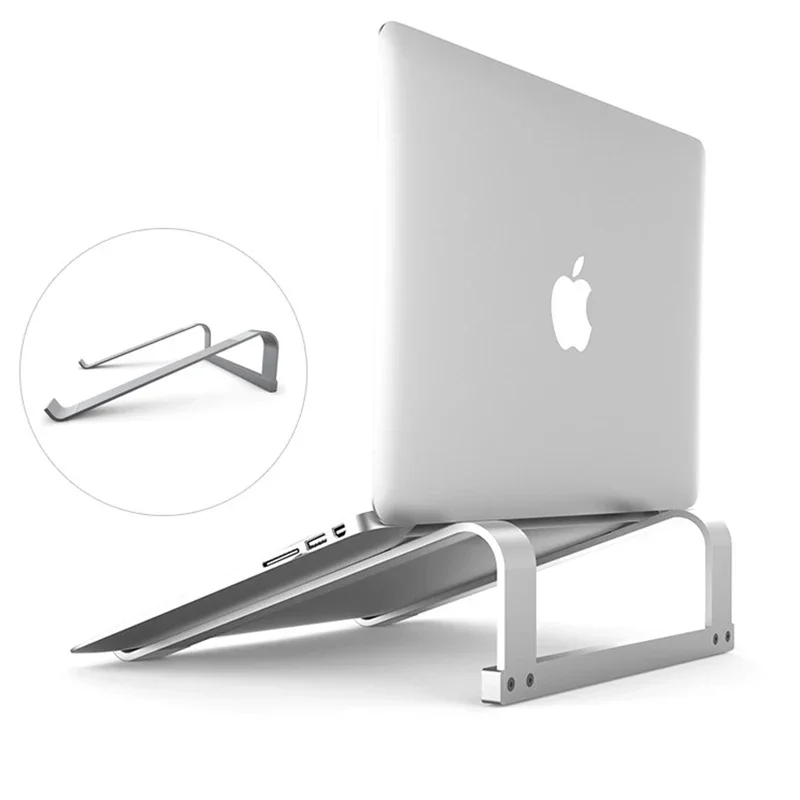 Luxury Aluminium Alloy Metal Laptop Stand Notebook Holder Cooler PC Bracket Riser Non-Slip Laptop Support for Macbook Pro Air