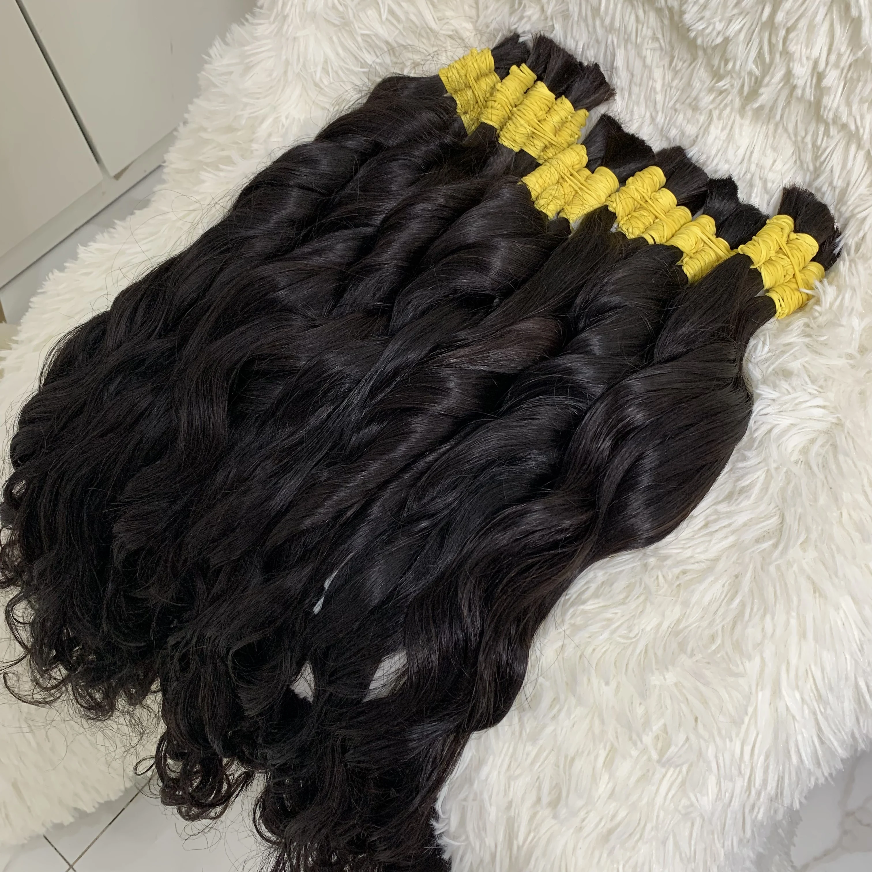 바디 웨이브 인간의 머리카락 번들 인도 자연 검은 색 인간의 머리카락 곱슬 딥 웨이브 1/2/3 번들 레미 헤어 100% 진짜 인간의 머리카락 자연