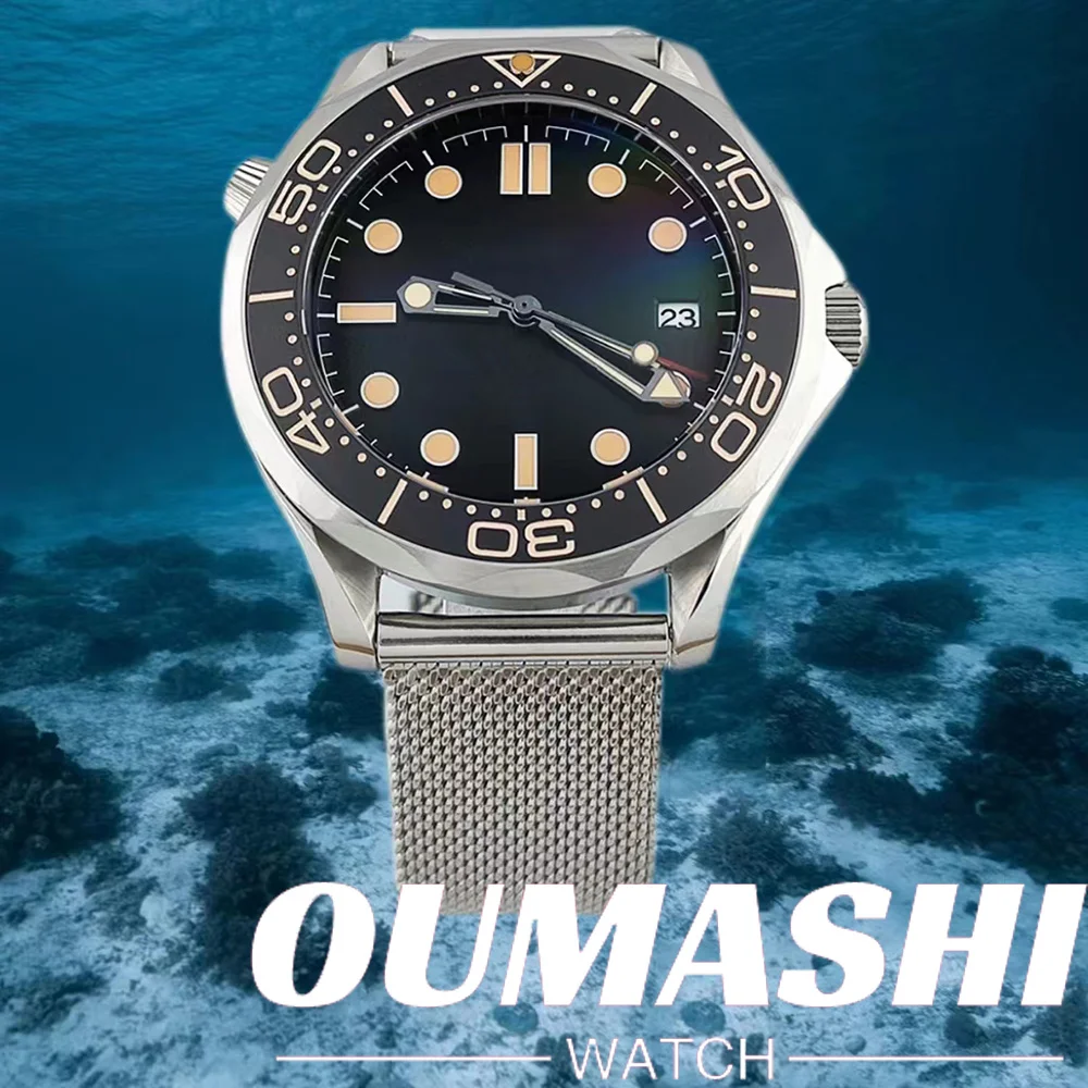

OUMASHI 007 best selling 42mm ceramic bezel waterproof Super luminous sapphire glass NH35 automatic Men's Diving Watch Reloj