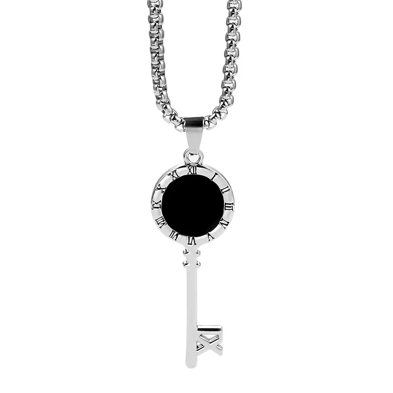 Titanium Steel Necklace Digital Key Pendant Fashionable Simple Multifunctional Men's Gift