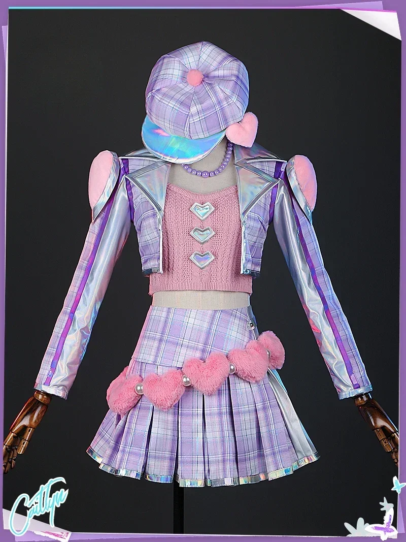 

ROLECOS LOL Heartache & Heartthrob Caitlyn Cosplay Costume LOL Valentine's Day New Skin Women Cosplay Costume Halloween Full Set