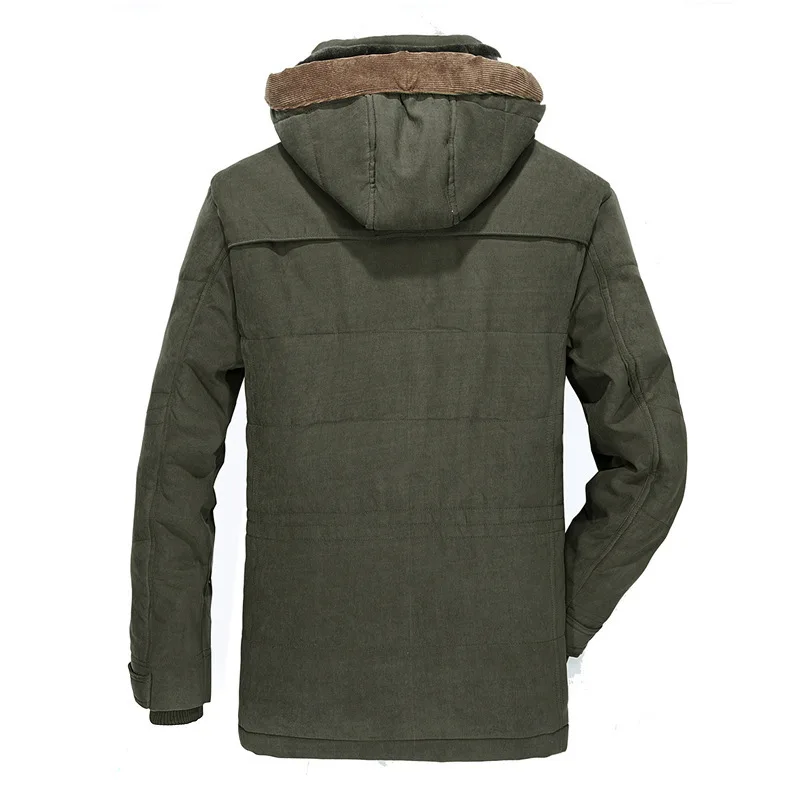 Chaquetas de plumón largas con capucha para hombre, Parkas cálidas informales de alta calidad, abrigos de invierno, chaquetas Cargo con múltiples