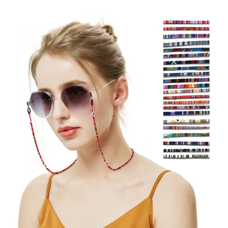 Sangle de lunettes de soleil en coton coloré JOReading, porte-lunettes JOString, lunettes de cou, colliers de lunettes de la présidence