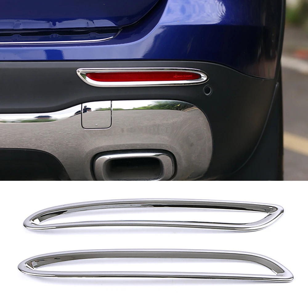 For Mercedes Benz GLB Class GLB220 GLB250 X247 2020 2021 2022 Car Rear Foglight Fog Lamp Frame Cover Trim Chrome Sticker Refit