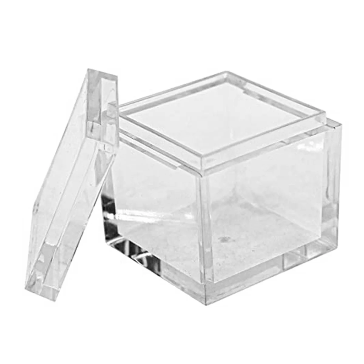 10Pcs Acrylic Box Trays for 1Inch 25.4mm Elements Cubes Clear Case Periodic Table Bracket for Elements Collections