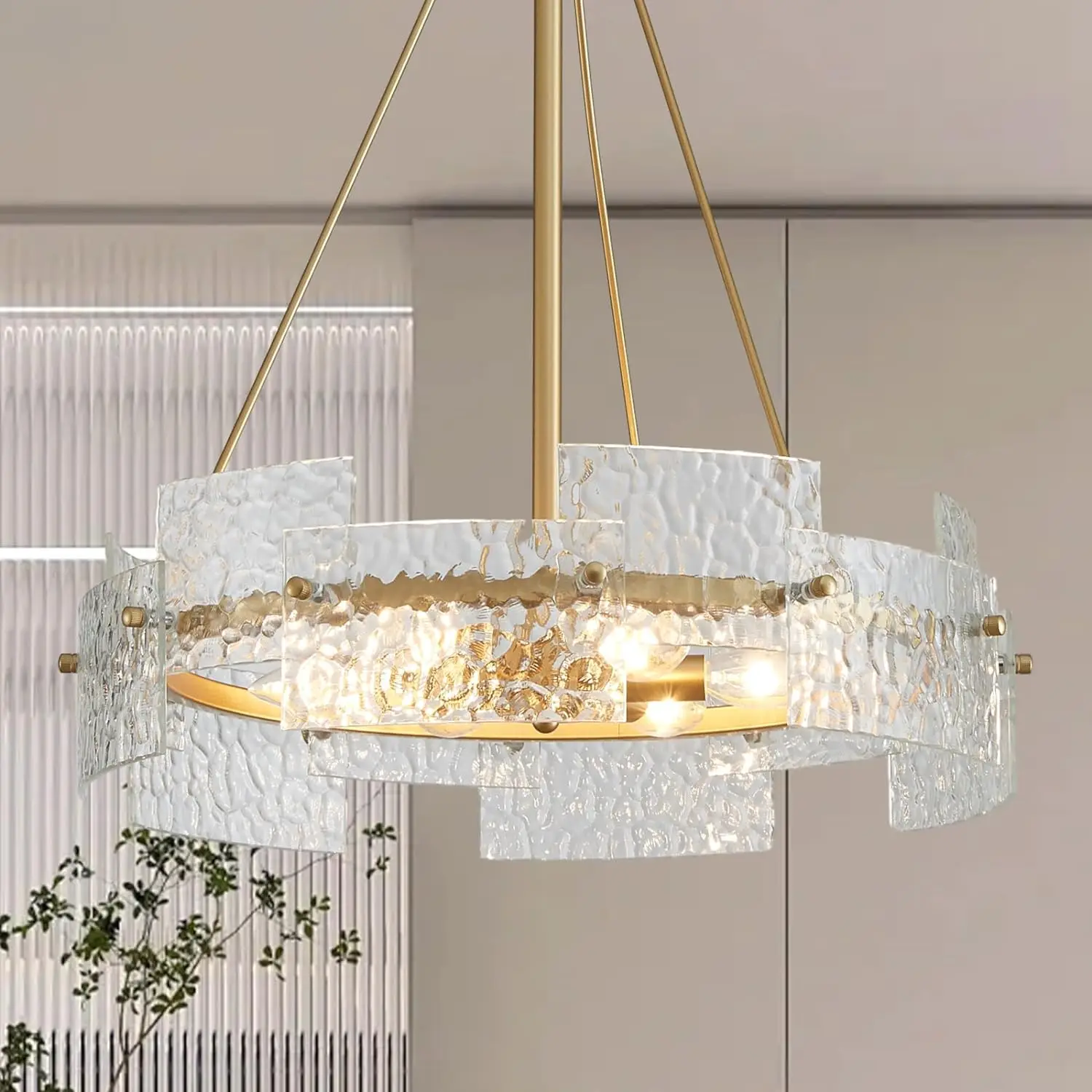 

Modern Chandelier for Dining Room Farmhouse Lighting Fixtures Rattan Pendant Light Retro Woven Chandeliers for Bedroom