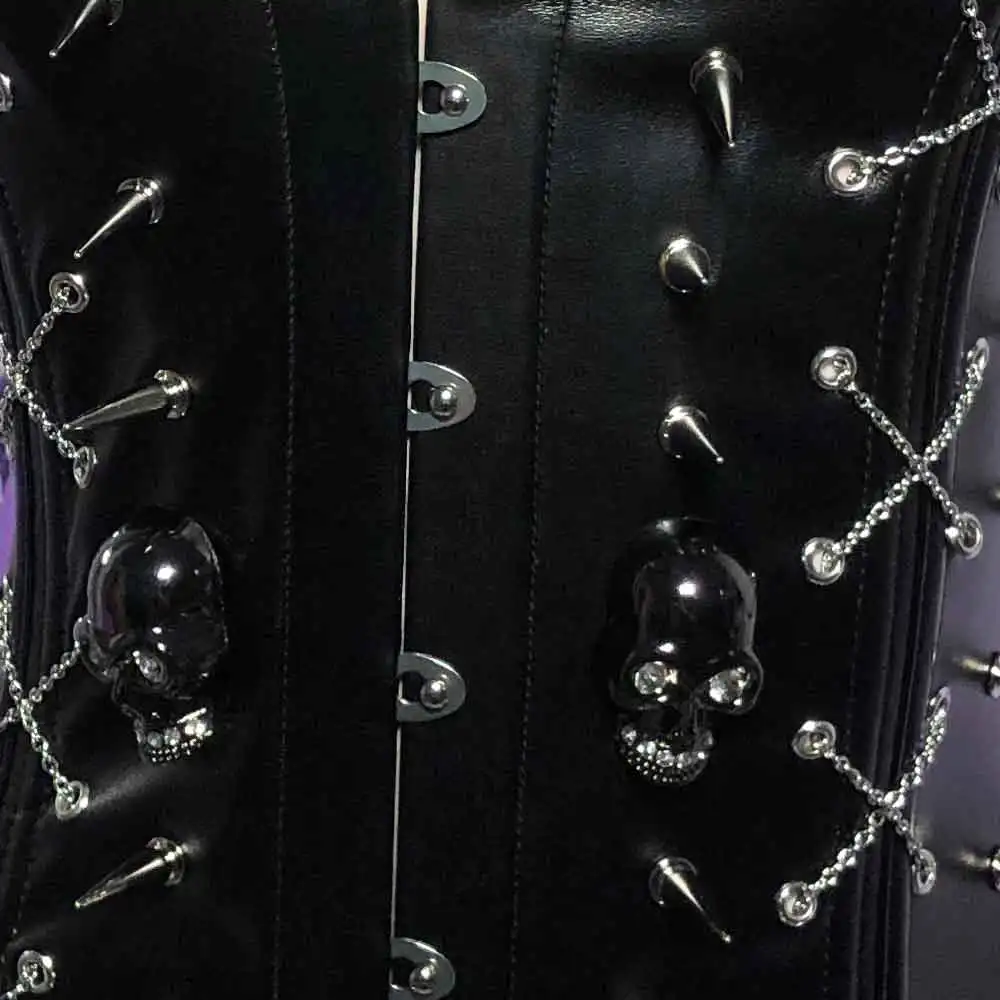 

Панк-рок Модный Эмо Ручная работа Harajuku Kawaii E-Girls Гот DIY Гранж Череп Эко Y2K Холтер Камзол Топы 90-х годов Подростковые готические майки