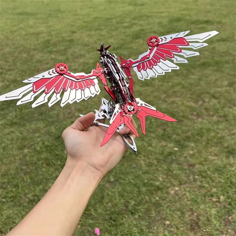 3D Metal Thunder Pterosaur Dragon Mechanisch Assemblagemodel Handgemaakt DIY Assembleerkit 3D Puzzel Speelgoed voor Volwassenen