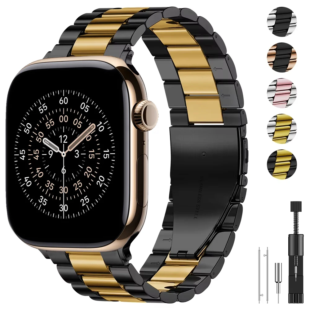 

Металлический ремешок для Apple watch 10 46 мм 42 мм Ultra 49 мм 9 8 7 45 мм 41 мм Сменный стальной ремешок для iwatch 6 5 4 3 SE 44 мм 42 мм 40 мм