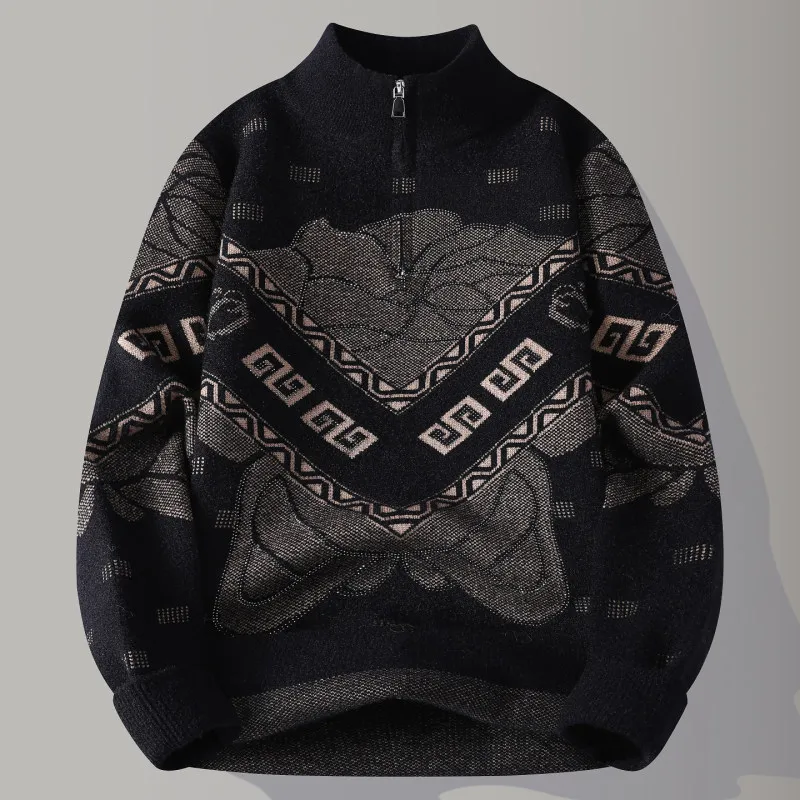 

Модный мужской вязаный свитер Thiened, осень-зима, мода, тепло, дрель, теплогенерация, внутренний базовый слой M Faion