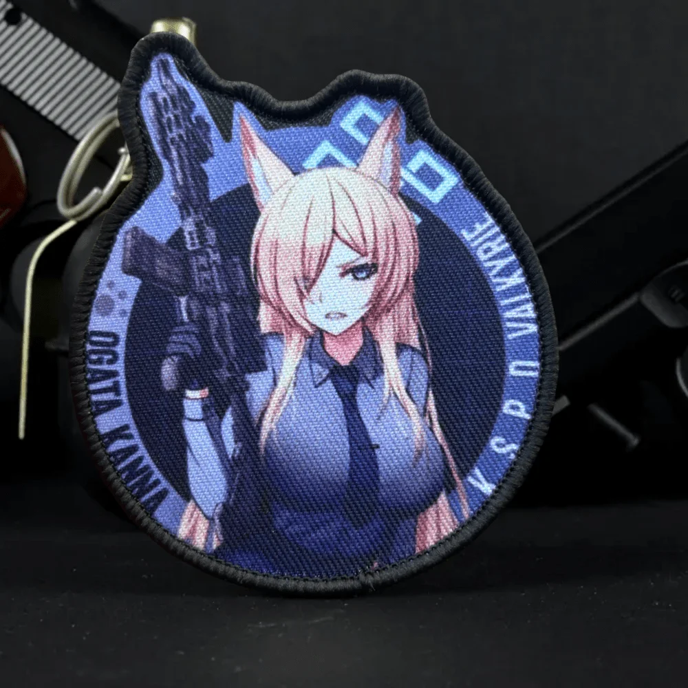 

Azure Archive Kangna Tactical Patch Anime Girl Printed Hook&Loop Patches Military Morale Badge Armband Backpack Vest Stickers