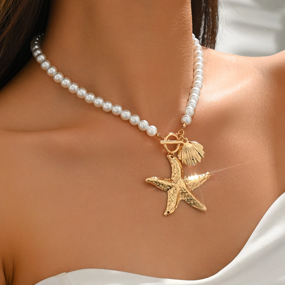 Gold Tone Imitation Pearl Chok - đánh giá và giá Toggle Clasp Gold