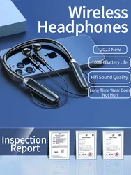 Wireless Headphones Bluetooth 5.0 Neckband Earphones Magnetic Sports Waterproof TWS Earbuds Blutooth Headset With Microphone Mic