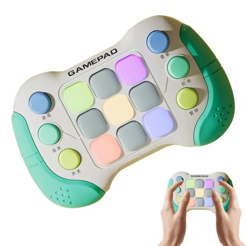 Jogo pop eletrônico de imprensa rápida para crianças, jogo de imprensa rápida, brinquedo alimentado por bateria para crianças, brinquedo fidget colorido para multa, envelhecido 4-6