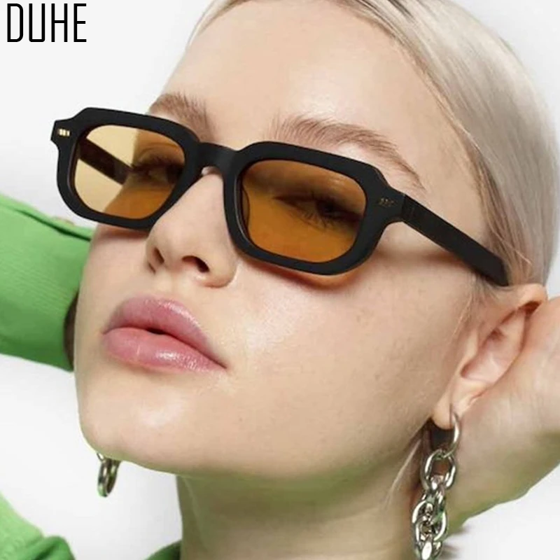 

Классические солнцезащитные очки в маленькой оправе с квадратными метрами для ногтей, ретро литературные повседневные женские солнцезащитные очки, модные простые солнцезащитные очки для мужчин UV400