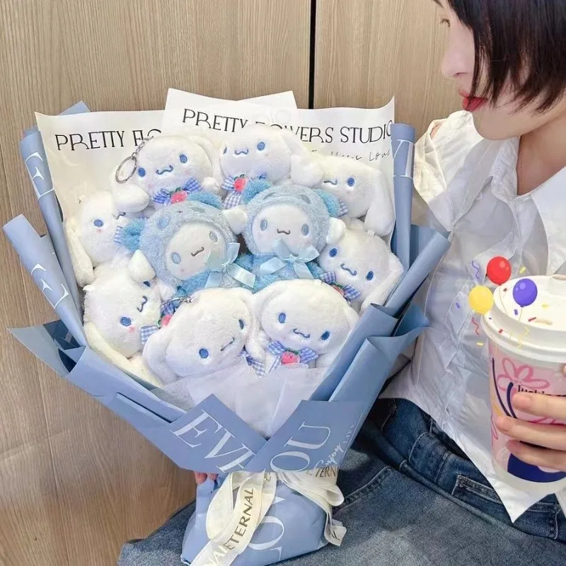 

Anime Sanrio Cinnamoroll Plush Bouquet Birthday Gift Valentine's Day Doll Send To Girlfriend Cartoon Cute Kawaii Greeting Card