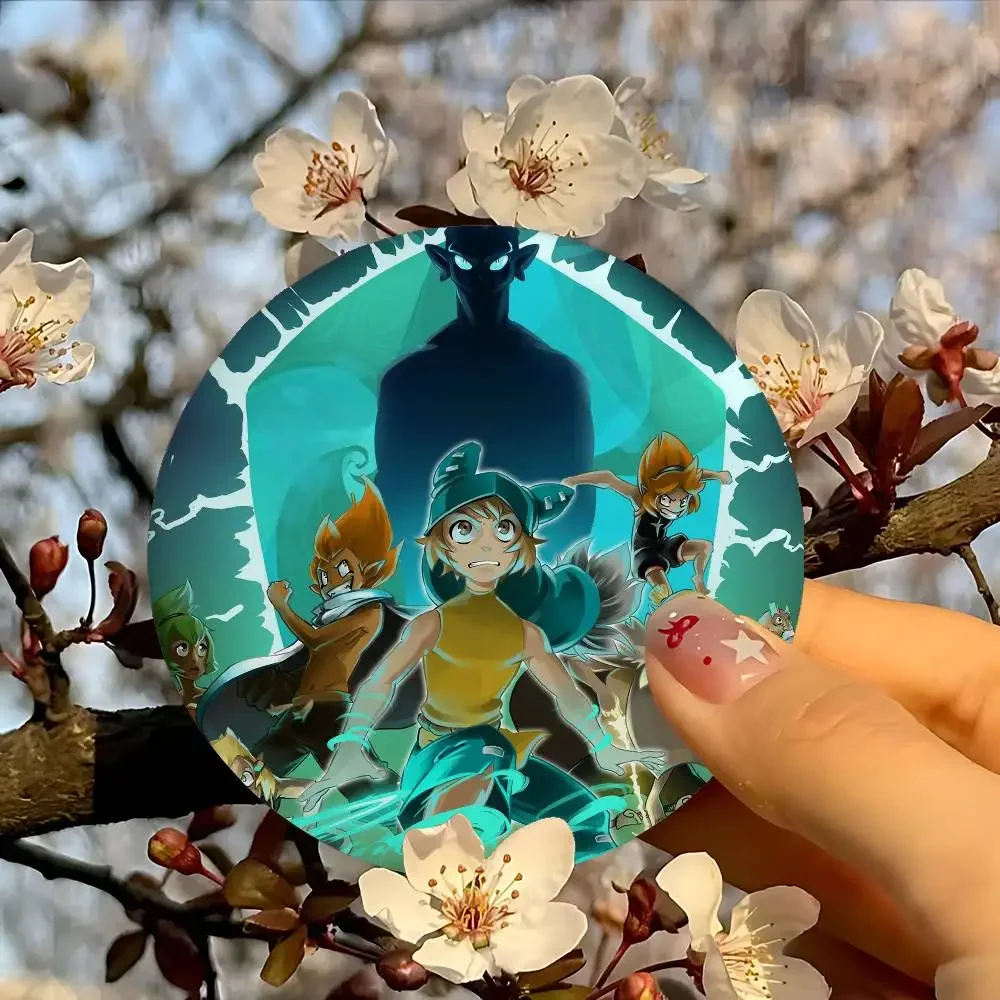 لعبة W-Wakfu S-الستراتيجية شارات الإبداعية صفيح زر PinsBrooch الإبداعية يقتبس شارة الملابس على ظهره مجوهرات هدية للأطفال