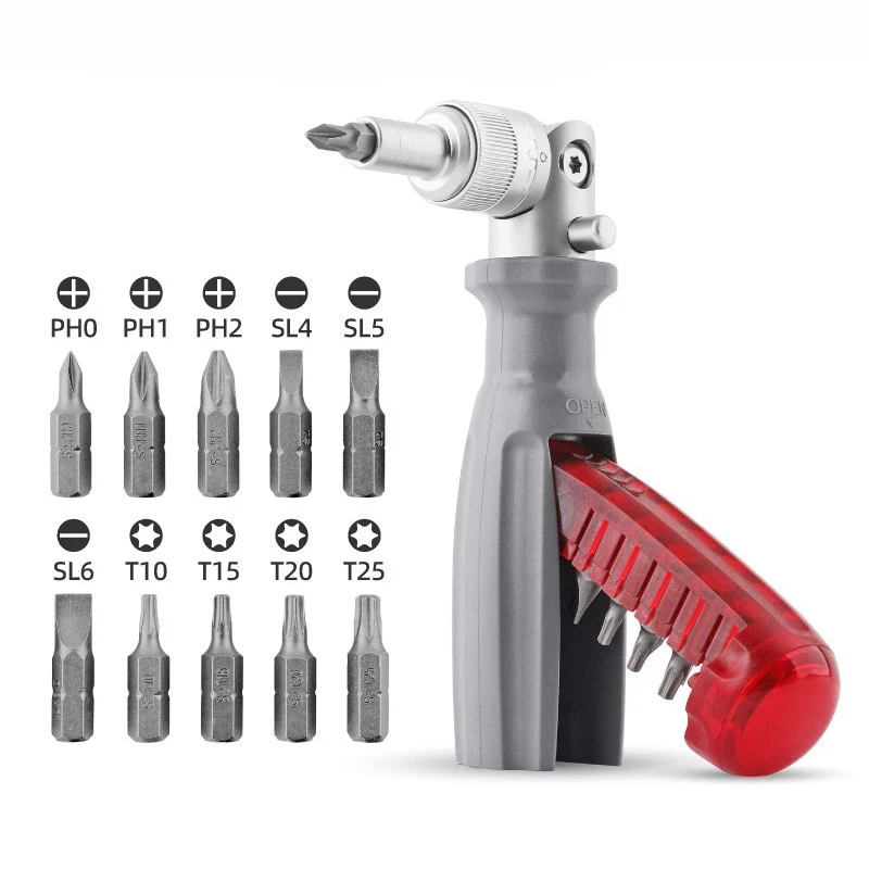 

Отвертка с храповым механизмом 10 в 1, мини-набор ручных отверток, многофункциональные регулируемые отвертки, портативные механические отвертки