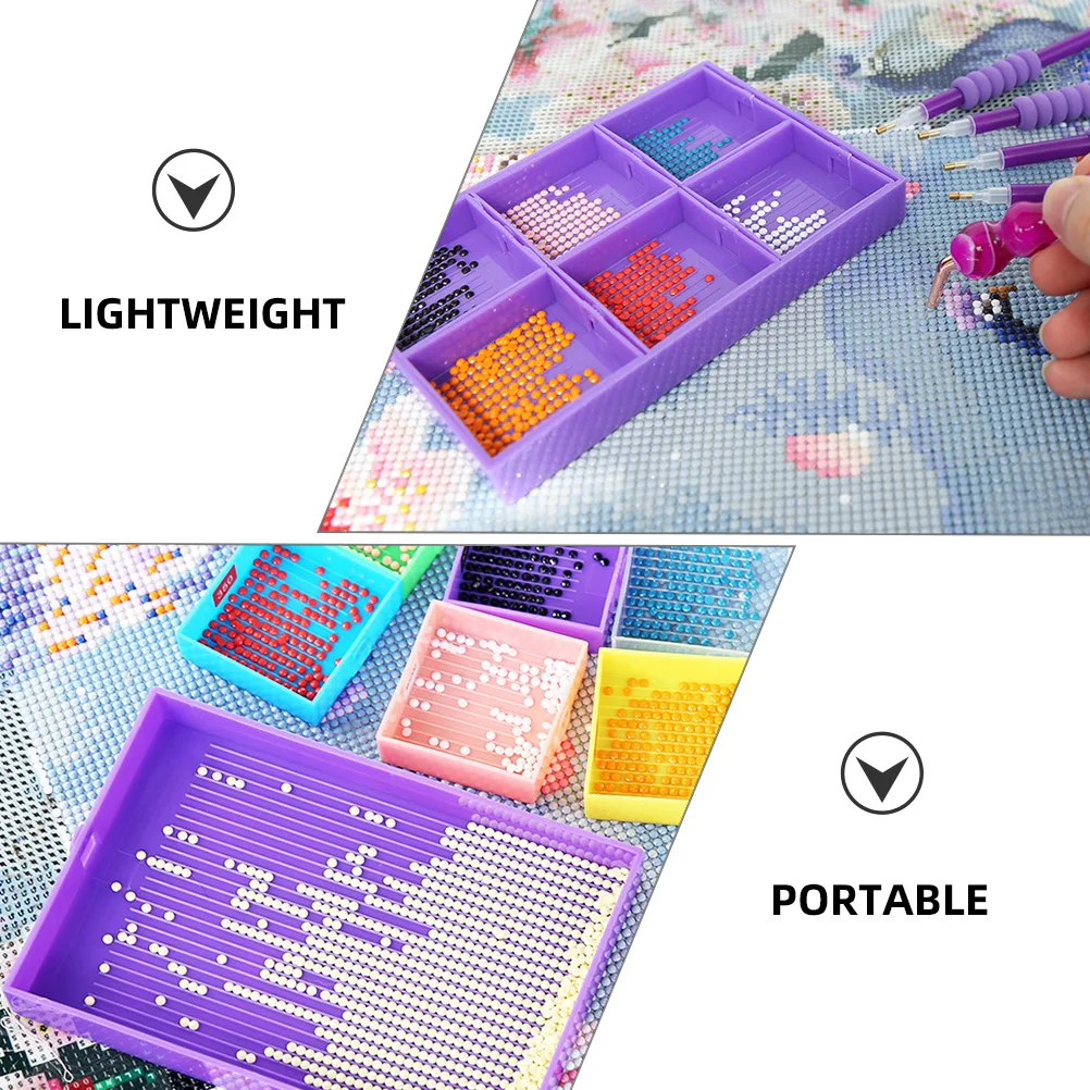 

1 Set Diamond Storage Tray Rhinestone Organizing Plate Multi-Functional Bead Sorting Tool Craft Art Supplies Funnel Row Drill