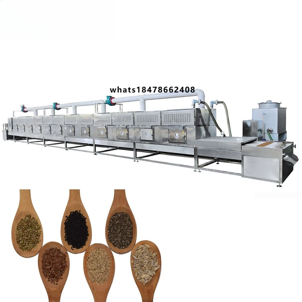 Industrial Tunnel Microwave Ogbono Sterilizer Spices Coriander Condiment Flavor Seasoning Sauce Sterilization Machine