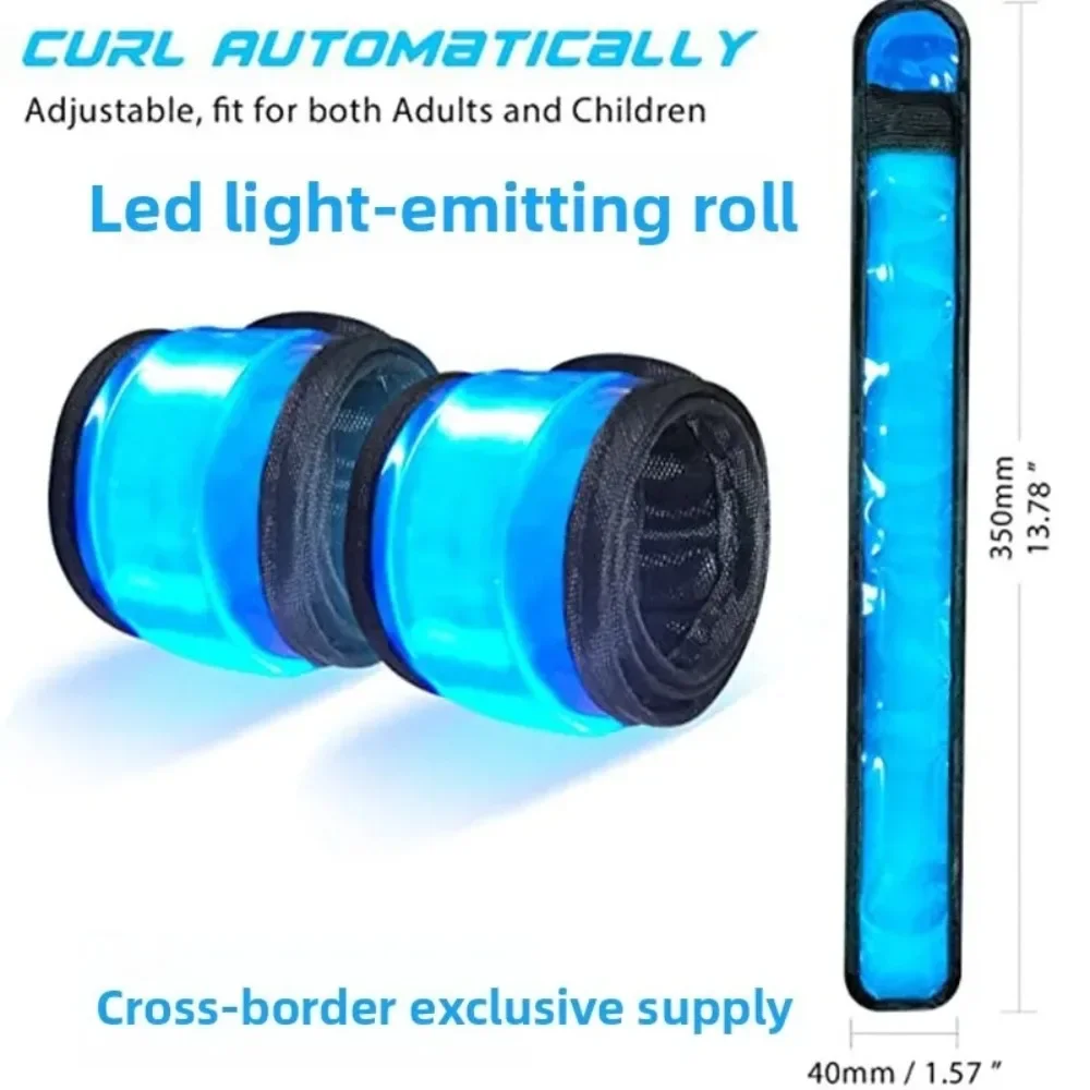 LED ليلة تشغيل شارة LED مضيئة عاكس سوار تحذير السلامة مضيئة الرياضة شريط للرسغ لوازم الحفلات