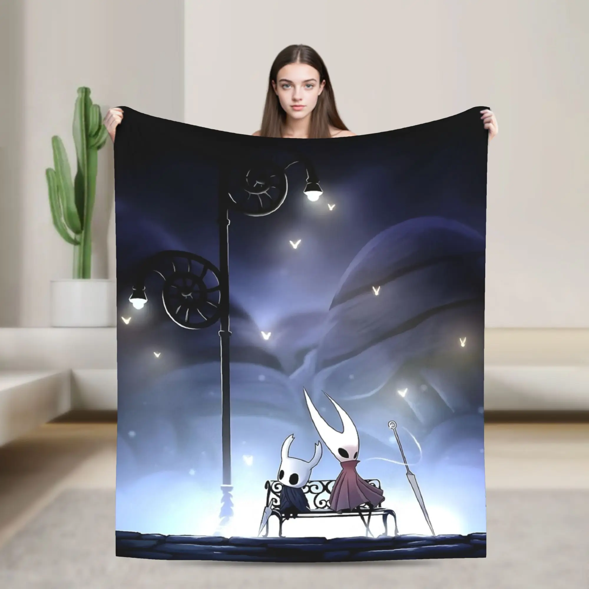 

Одеяло Hollow Knight Silksong & Hornet, фланелевое потрясающее мягкое одеяло для кровати, дивана, осень/зима