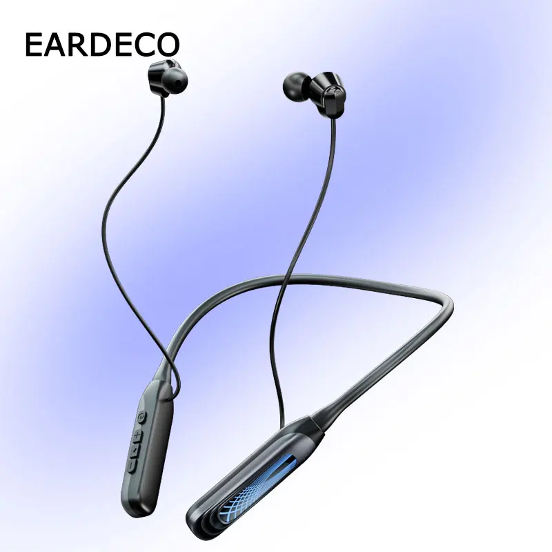 

EARDECO Спортивные Bluetooth-наушники с шейным ремешком, качественный звук с басами, беспроводные стереонаушники, 80 часов воспроизведения, Bluetooth-гарнитура с микрофоном