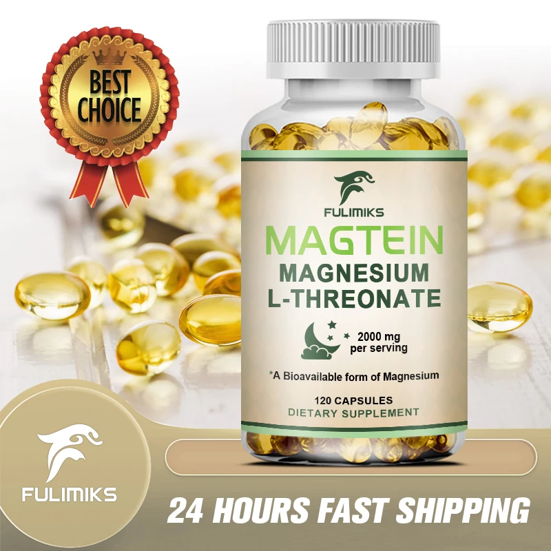 

Magnesium L Threonate Capsules (Magtein) – High Absorption Supplement – Bioavailable Form for Sleep & Cognitive Function Support