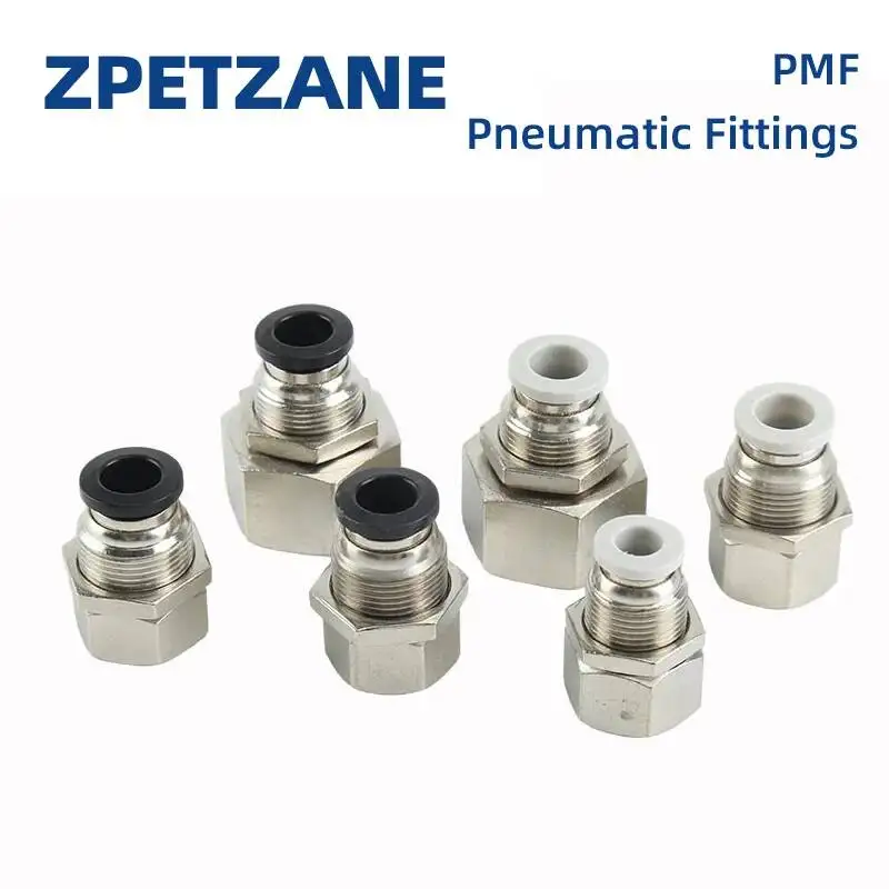 Pneumatic Fittings Air Pipe Connector PMF Through Plate Clapboard Splint Internal Thread Through PMF8-02/602