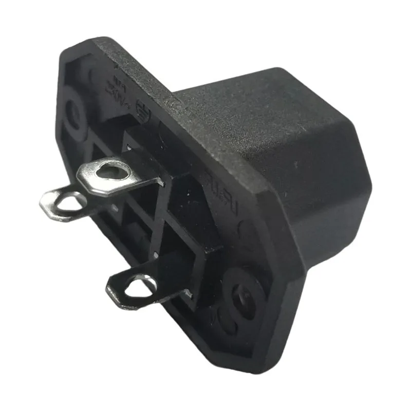 2 шт., черная розетка IEC320 C13, встроенная розетка PDU, разъем переменного тока, розетка переменного тока с ухом/винтовым отверстием