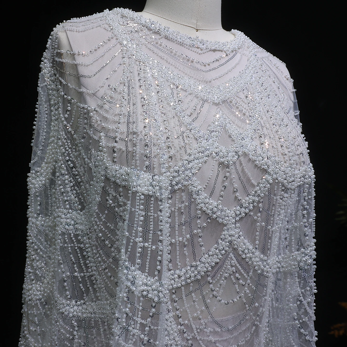 Sharon กล่าวว่าหรูหราดูไบ Nude 2 ชิ้นชุดราตรี Cape Crop Top Mermaid ผู้หญิงงานแต่งงานชุด SS646 ที่กําหนดเอง