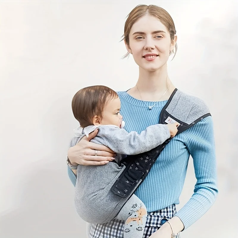 Portable Baby Carrier Backpack One-shoulder Strap Infant Adjustable Cotton Ergonomic Kangaroo Hip Seat Sling for Newborn Toddler view 2