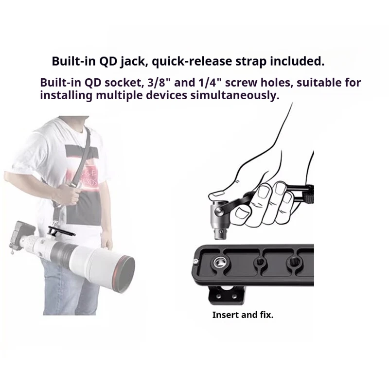Leofoto Metal Replacement Feet for Telephoto Lenses Compatible with Canon 3/8“ and 1/4” Screw Holes Arca-Swiss Standard