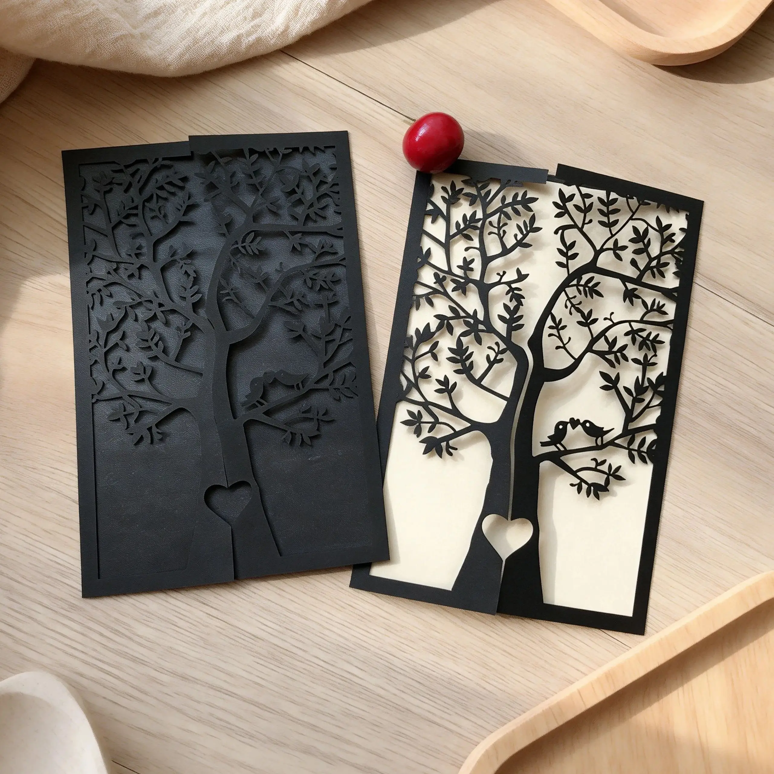 

10pcs Tree Wedding Invitation Cover,Laser Cut Wedding,Birthday Invite,Greeting card,Pearl Paper Invitation for Party Decoration