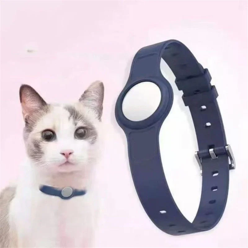 Pet Silicone Protetive Case for Apple AirTag Pet Dog Cat Adjustable Collar Strap for Small Dogs Pet Accessories