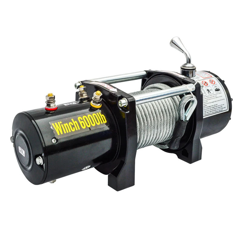 Factory Direct Sale Portable 6000lb Electric Winch With Wireless Remote Control
