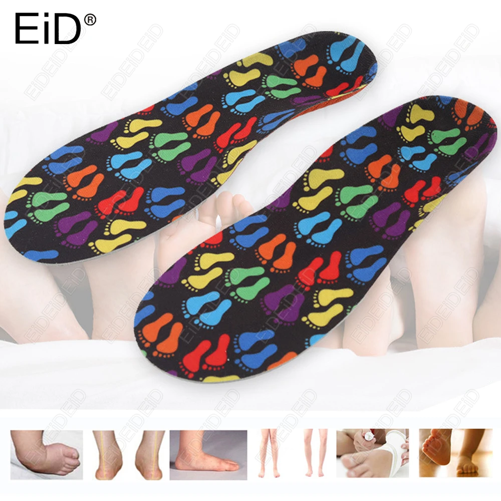 

Children's 3D Orthopedic Insoles Flat Feet Arch Support XO-Legs Correction Soft Shoe Pads Foot Care for Kid's Daily Sport Shoes