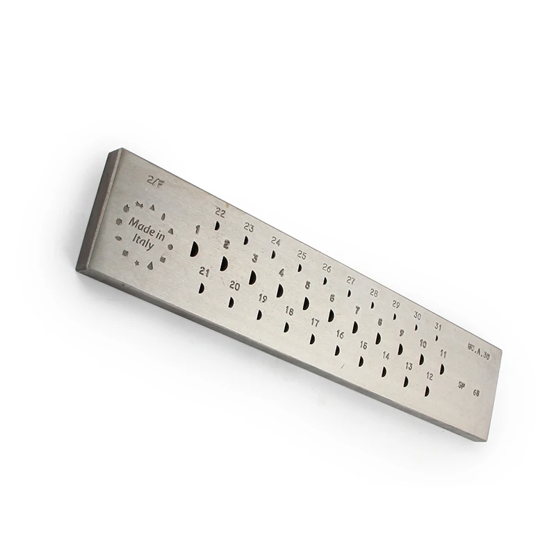 O.M.O Half-Round Wire Drawplate 50% Ratio Precious Metal Shaping Jewelry Tool For Gold & Silver (3-6mm or 1-3mm)