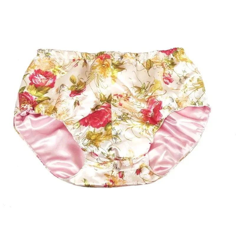 

Man's Floral Embroidery Soft Silky Touch Silky Briefs Live Show DJ Club Sexy Costumes Private Party