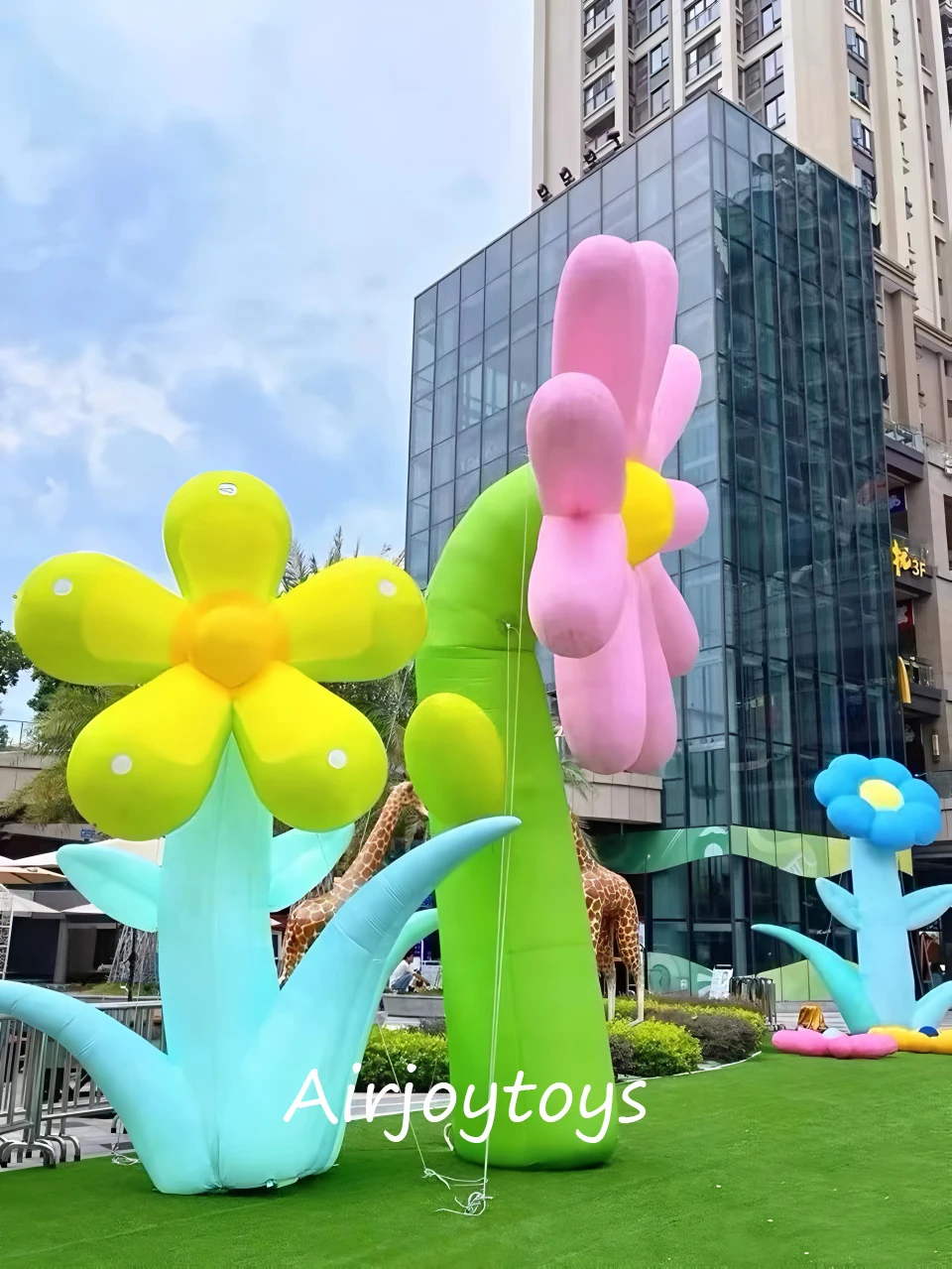 Inflatable snowflake air mold Christmas hanging lights mall atrium bar party event tour stage props