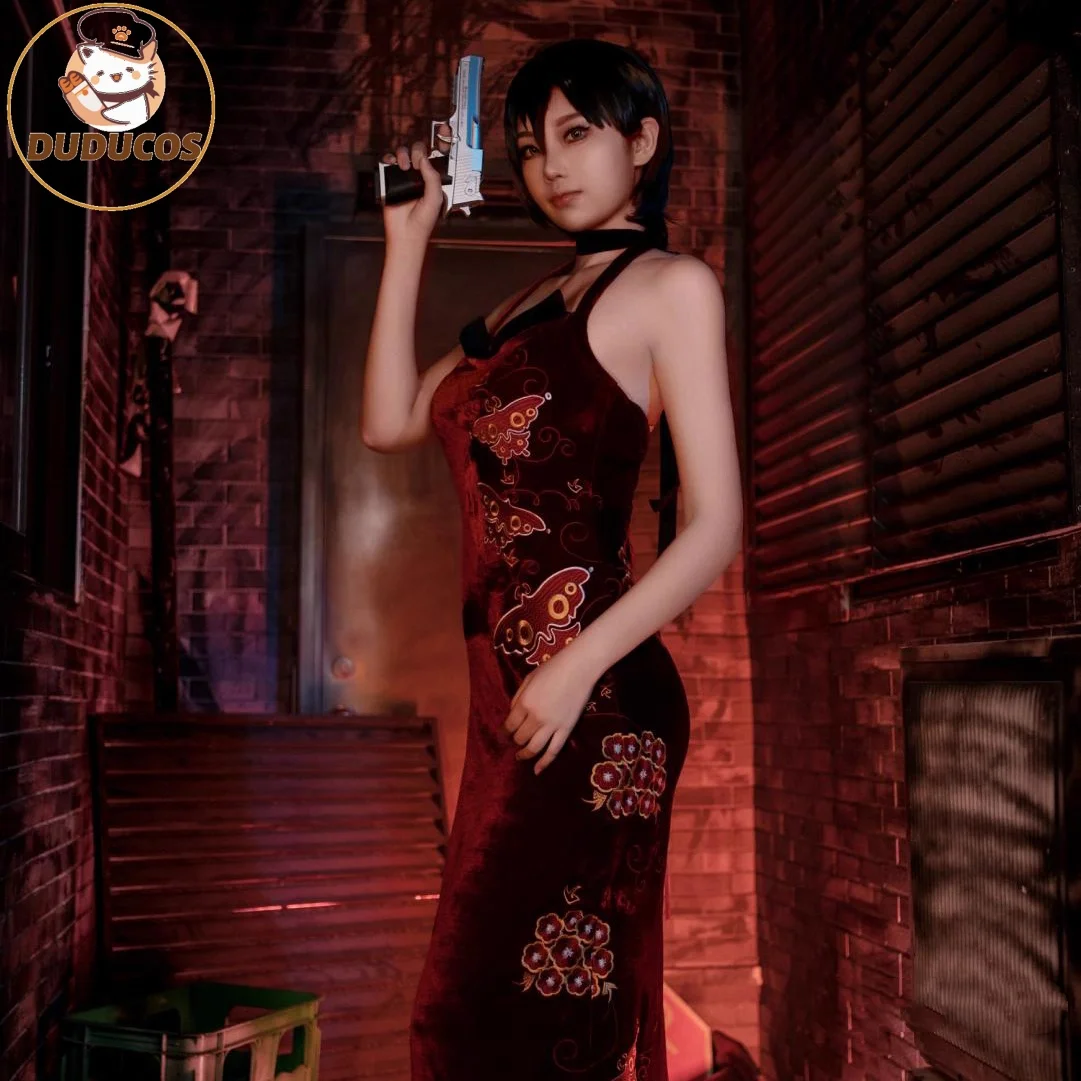 

В НАЛИЧИИ Adaa Wongg Косплей Костюм Игра Косплей【XS-3XL】DUDU-R Женское сексуальное красное платье Cheongsam размера плюс