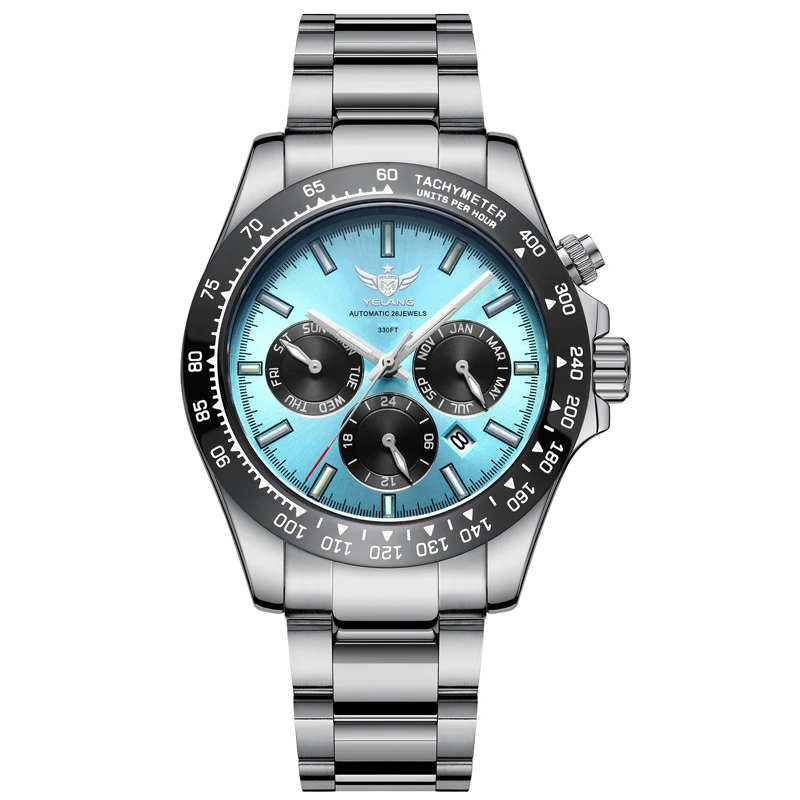 

YELANG Men Military Watch Diver 42mm Automatic Mechanical Wristwatch 10ATM Waterproof Luminous Tubes Sapphire Miyota 9120