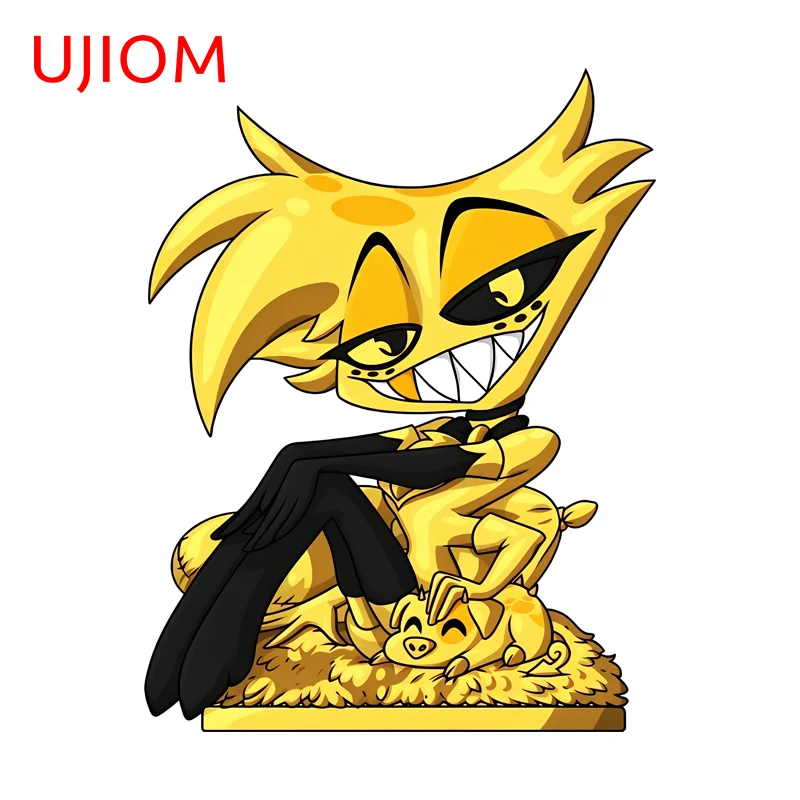 UJIOM Angel Dust Yellow Style Picture Wall Sticker Interesting Occlusion Scratch Decal Suitable For Cupboard Vestibulec Decor