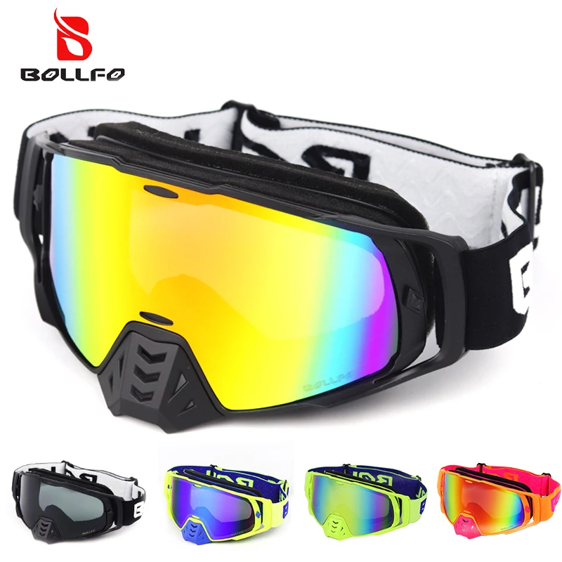 

Лыжные очки BOLLFO OTG, совместимые с двойным шлемом, очки из ТПУ, защита от ультрафиолета, ударопрочные, ветрозащитные, мотоциклетные очки, антипарры
