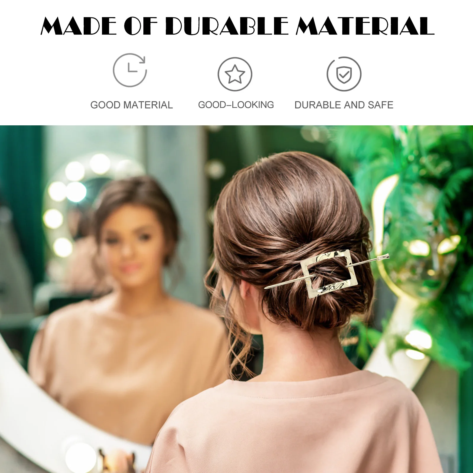 2 Piezas de Palillos para el Cabello de Aleación, Elegantes Pasadores para Mujer, Sujetador de Cola de Caballo y Moño, Delicado Accesorio Vintage para Cubrir el Moño