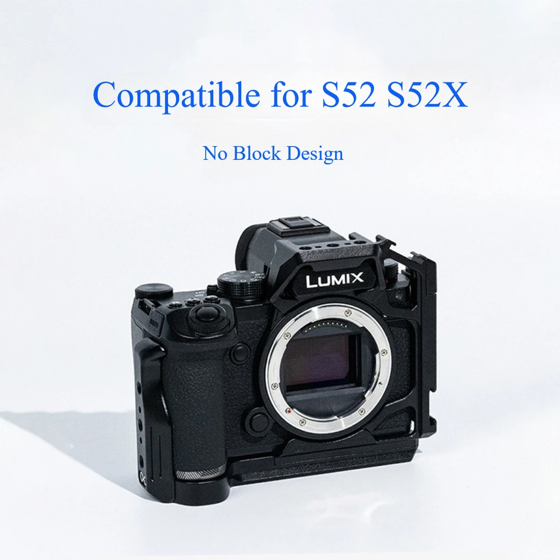 Topcine Camera Cage for Panasonic Lumix S5II S5IIX G9II with 2 Cold Shoe Mounts 1/4\